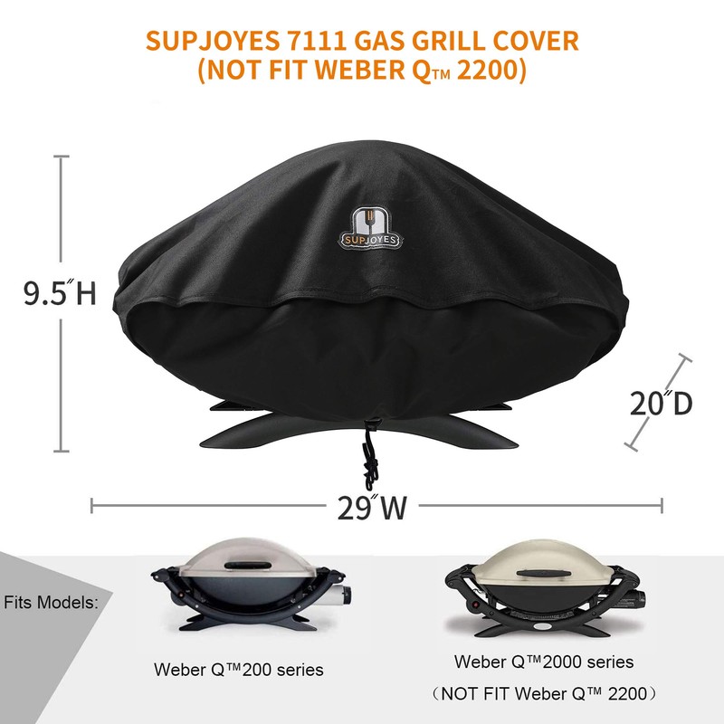 SUPJOYES Grill Cover for Weber Q Series Grills, Portable BBQ