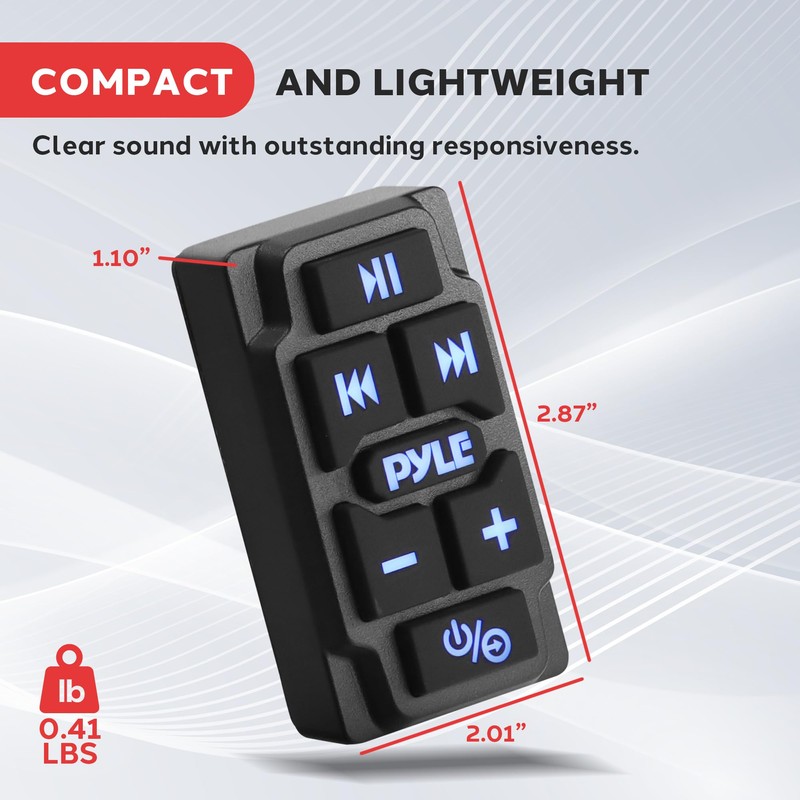 Pyle Rocker Switch Wireless BT Audio Controller, Waterproof Rated Marine