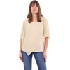 Malito Women's Chiffon Blouse - Concealing Bat Shirt - Asymmetric