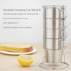 Stainless Steel Camping Cup Set of 4 Double Layer Coffee