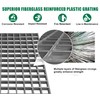 Natotela 2'x2' Fiberglass Molded Grating, Heavy Duty FRP Industrial Square