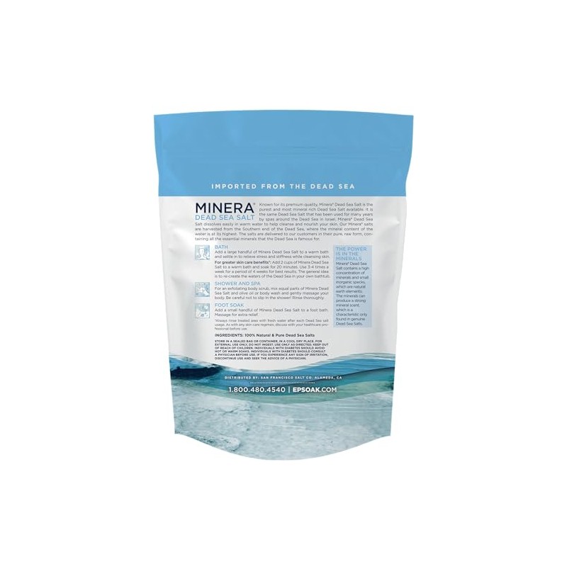 Minera Dead Sea Salt, 100% Pure & Certified 5lbs Bulk