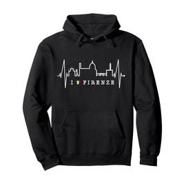 Florence Skyline Italian Heartbeat Italy Fan I Love Firenze Pullover Hoodie