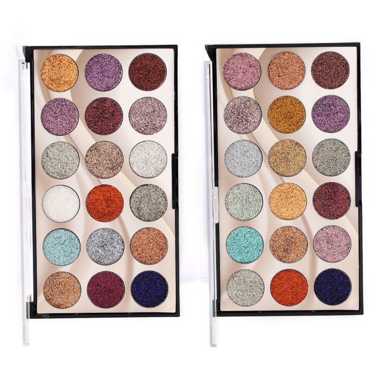 18 Colors Eyeshadow Palette Glitter Eyeshadow Powder Makeup Highlight Eye