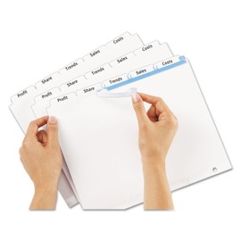 Avery Index Maker Clear Label Punched Dividers with White Tabs