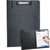 WORPSON Clipboard Folder, with Dual Metal Clips, Embossed-Texture, Folding 360°