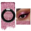 DE'LANCI Pink Glitter Eyeshadow, Pink Shimmer Eyeshadow Highly Pigmented Make-up,High