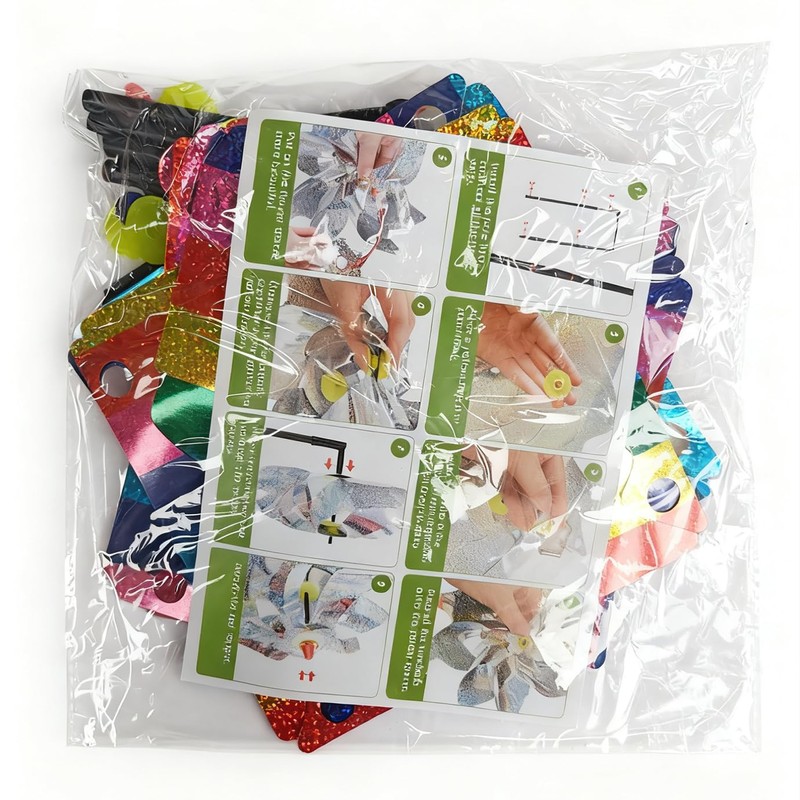 Hercaise 2 Pack Bird Deterrent Pinwheels, Reflective Pinwheels with Stakes