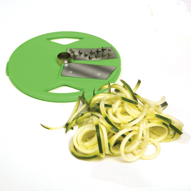 Norpro, White/Green Triple Spiral Slicer with 3 Blades, medium (875)