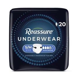 Reassure Underwear for Men, Maximum - Small/Medium (28"-40" Waist) - 40 per case