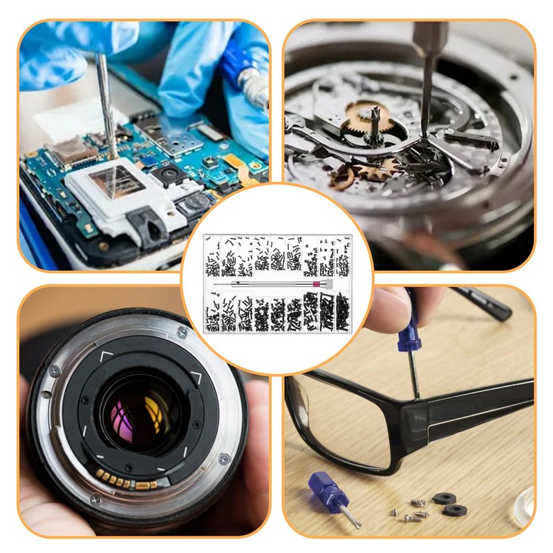 JJUNW 500 Pcs Tiny Micro Repair Screw Kit, Small Replacement