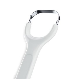 Limpiador de lengua Oral Glide Pro con estuche de viaje: tratamiento para el mal aliento. Fabricado en acero inoxidable de grado médico. Para adultos 