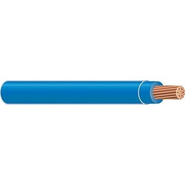 Wirenco 6 AWG 19-Stranded THHN Blue Copper Building Wire (100Ft Cut)