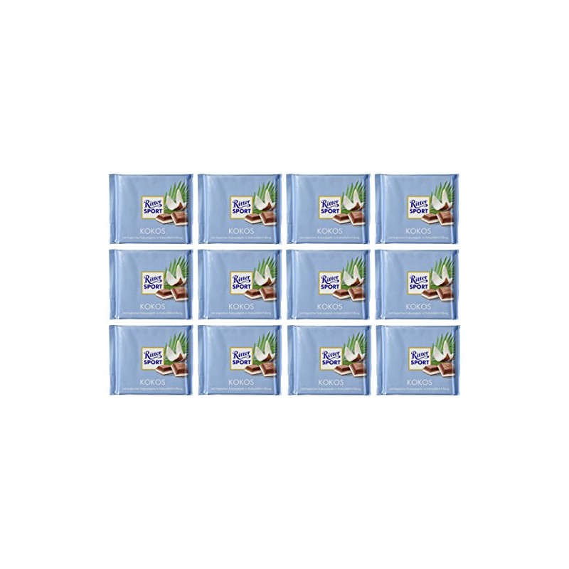 Ritter Sport Kokos,3.52 Ounce (Pack of 12)
