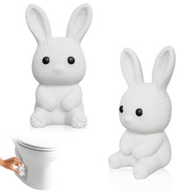 NEEXAN Bunny Toilet Bolt Covers Decorative Glow in the Dark –2Pack PLA Toilet Screw Cover Caps to Hide Rusty Bolts, Universal Fit for Bathroom Bowl Floor Bolts