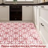 Nuxovilar Peel and Stick Vinyl Floor Tiles, 11.8"x11.8" Red Leaf