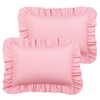 PiccoCasa Brushed Ruffle Pillowcases 2 Pack, Soft Breathable Pillow Covers
