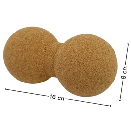 ATC Handels GmbH Natural Cork Massage Tools for Fascia – Discover the Versatile World of Fascia Massage and Improve Your Mobility and Regeneration (Duoball 8 x 16 cm)