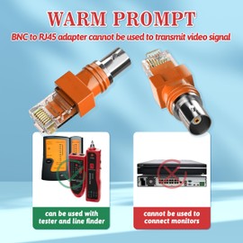 Elecbee BNC Female to RJ45 Male Adapter 180 Degree 50 Ohm