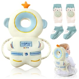 Baby Head Protection, Pillow Infant Safety Pads, Fall Protection Baby Back Protector, Baby Head Guard Backpack Headrests for Infants 6-12 Months (Astronaut)