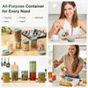 NETANY 6-pack 16oz Glass jars with Airtight Lids, Overnight Oats