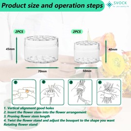 SVOCK 4PCS Spiral Stem Holder for Flowers, Spiral Ikebana Stem Holder Uk, Flower Arranging Accessories Vase Buddy, Bouquet Twister for Vase Diy Home Wedding Bouquet Decoration