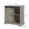 Panana Sliding Barn Door Buffet Sideboard Storage Cabinet Coffee Bar