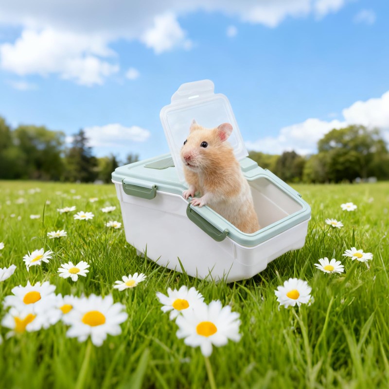 Saim Extra Large Chinchilla Sand Bath Container, 7.4-Inch Hight Dust