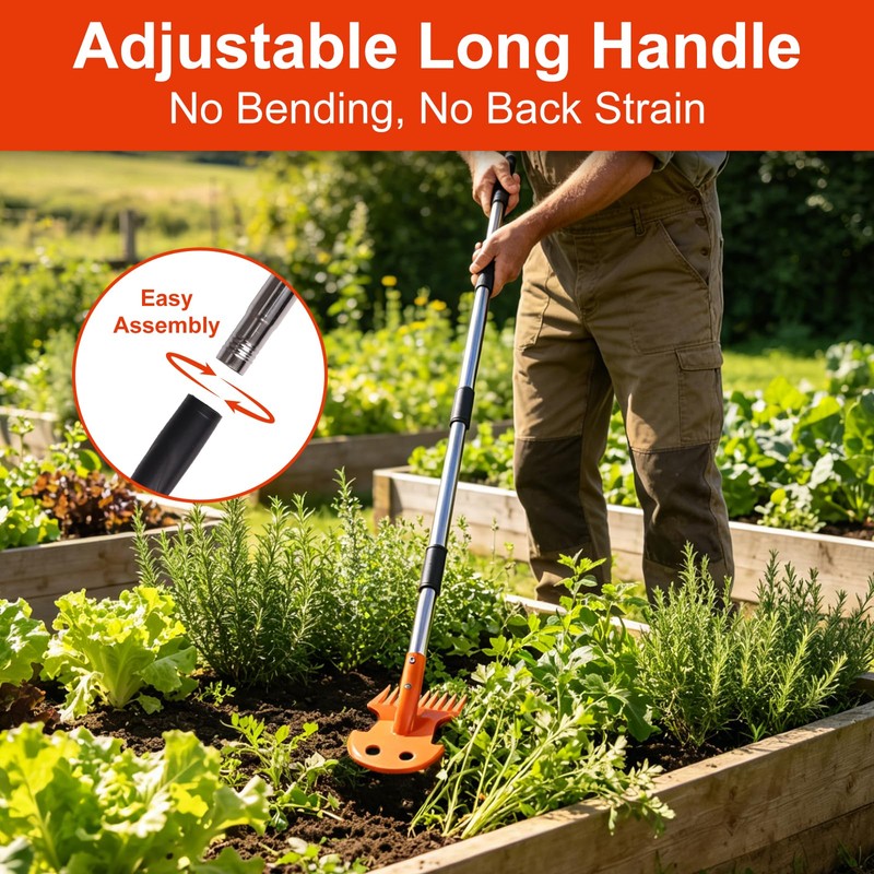 Emberlynn‘s store Weed Puller Tool with Long Handle, Upgraded Garden
