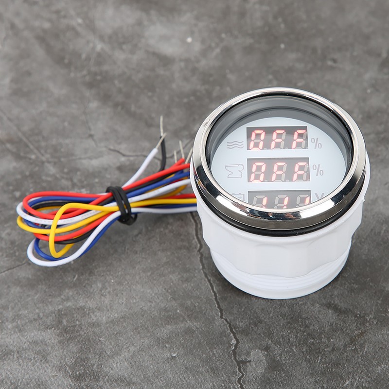 52MM/2in 3‑In‑1 Water Level Meter Sewage Gauge Voltage Instrument 0‑190Ω