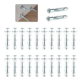 22 Set Hollow Wall Fixings Anchors, Heavy Duty Plasterboard Fixings Heavy Duty Plasterboard Wall Plugs and Screws, M6x52mm Metal Cavity Wall Fixings, Drywall Anchors Raw Plugs for Plasterboard Brick