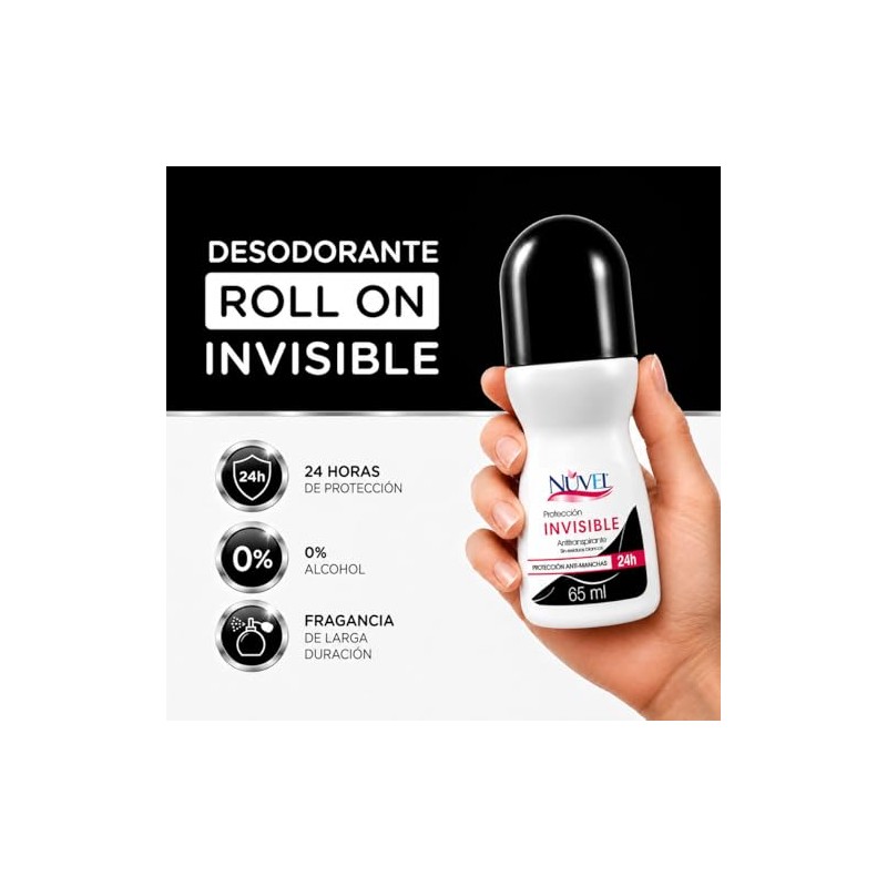 Nuvel Desodorante Antitraspirante Para Mujer Anti manchas en Roll On,