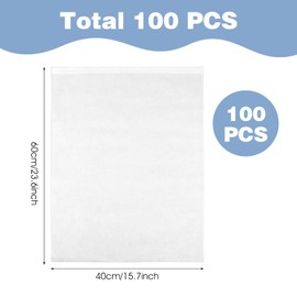 100 Pcs 15.7" x 23.6" Thickened Large Dust Bags for Shoes, Handbags, and Travel Storage, Non-Woven Fabric Shoe Bags, Portable Storage Organizer for Closet, Boots, and Accessories