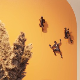 Kare Design wall decoration Climber, Bronze, Mountaineer, Easy Assembly, Vintage Look, Room Decor for Living Room, Dining Room, Hallway, Entrance, 23x14x9 cm (H/W/D)
