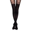 Conte Opaque Tights with Overknees Imitation and Openwork Laces Pattern,
