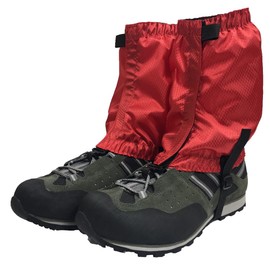 TKY Gaiter Hiking Trekking Spats Leg Cover Climbing Waterproof Mud Flaps (Red)