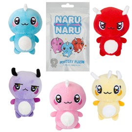 VFM e-Store - Naru Naru Soft Toy Mystery Bag Cute Plushie Huggable Cuddly Stuffed Plush Toy Cute Stuffed Plushie, Gifts for Birthday, Valentine's Day Christmas - 10cm Sky Hope Nova Luna Yuna