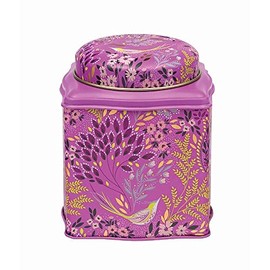 Sara Miller New Havali Pink Birds Wavy Dome Tea Caddy 105 x 105 x 110mm