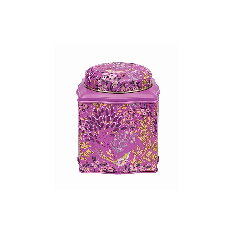 Sara Miller New Havali Pink Birds Wavy Dome Tea Caddy