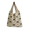 Ovida Bow Tie Crochet Bags for Women Summer Travel Beach Tote Bag Y2k Aesthetic Knit Bag Fairy Grunge Accessories
