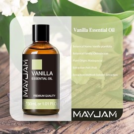 MAYJAM MAYJAM Vanille ?therisches ?l 30ML, Vanille?l fr Diffusor, Luftbefeuchter, DIY, HomeWardrobes