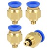 sourcing map 4pcs Straight Pneumatic Push Connection Connectors M5 Male