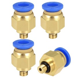 sourcing map 4pcs Straight Pneumatic Push Connection Connectors M5 Male x 6mm Tube Outer Diameter
