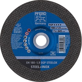 PFERD 7" Depressed Center SGP STEELOX Cut-Off Wheel – Type 27, Aluminum Oxide, 7/8" Arbor, 0.045" Thick, 8600 RPM – High-Performance Metal Cutting Discs (25 Pack) – Part 63175