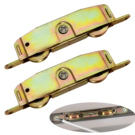 2pcs Heavy Duty Sliding Patio Door Rollers Replacements Hardware Kits, 1-1/4" Side Adjustable Glass Door Wheels, Steel Ball Bearing Rollers for Andersen, Jeld Wen, Truth Part #31761A, Milgard, Marvin