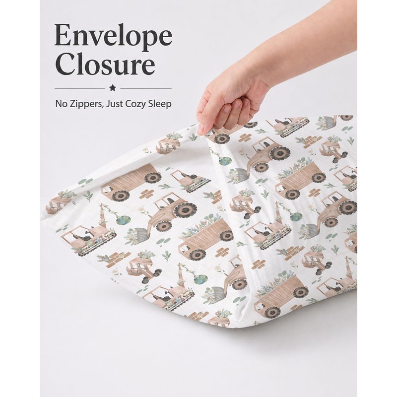 Toddler Pillowcases 2 Pack, 13 x 18 in, Envelope Closure,
