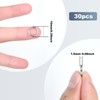 HUSAIHU 30Pcs Key Ring Hoops (10mm), Round Silver Key Rings,
