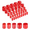 sourcing map 100pcs Round Rubber End Caps Protective Caps 1/2"