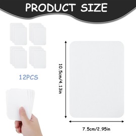 12PCS Denim Patches for Jeans Iron on, 100% Cotton White Iron on Patches for Clothing, Inside & Outside Fabric Patches for Jeans Repair and Clothing Decoration Kit, Size 4.9 x 3.8 in