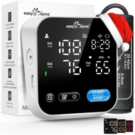 Easy@Home Blood Pressure Monitor for Home Use, Digital Talking BP Machine with A